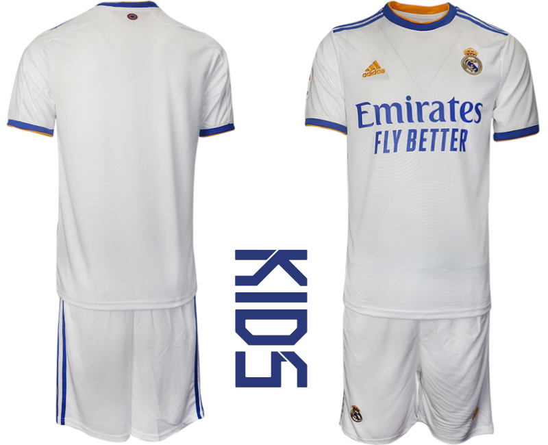 Real Madrid home kids 2021/22 Soccer Kit